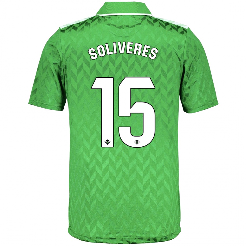 Hombre Camiseta Gema Soliveres #15 Verde 2ª Equipación 2023/24 La Camisa Chile