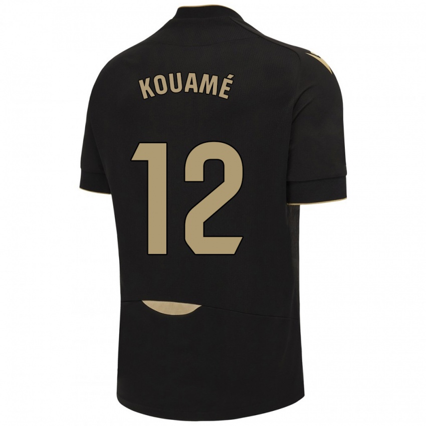 Hombre Camiseta Rominigue Kouamé #12 Negro 2ª Equipación 2023/24 La Camisa Chile