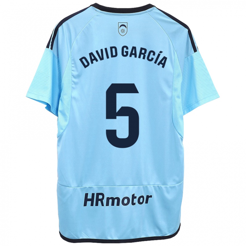 Hombre Camiseta David García #5 Azul 2ª Equipación 2023/24 La Camisa Chile