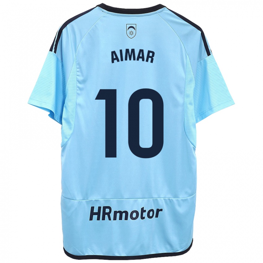 Hombre Camiseta Aimar Oroz #10 Azul 2ª Equipación 2023/24 La Camisa Chile