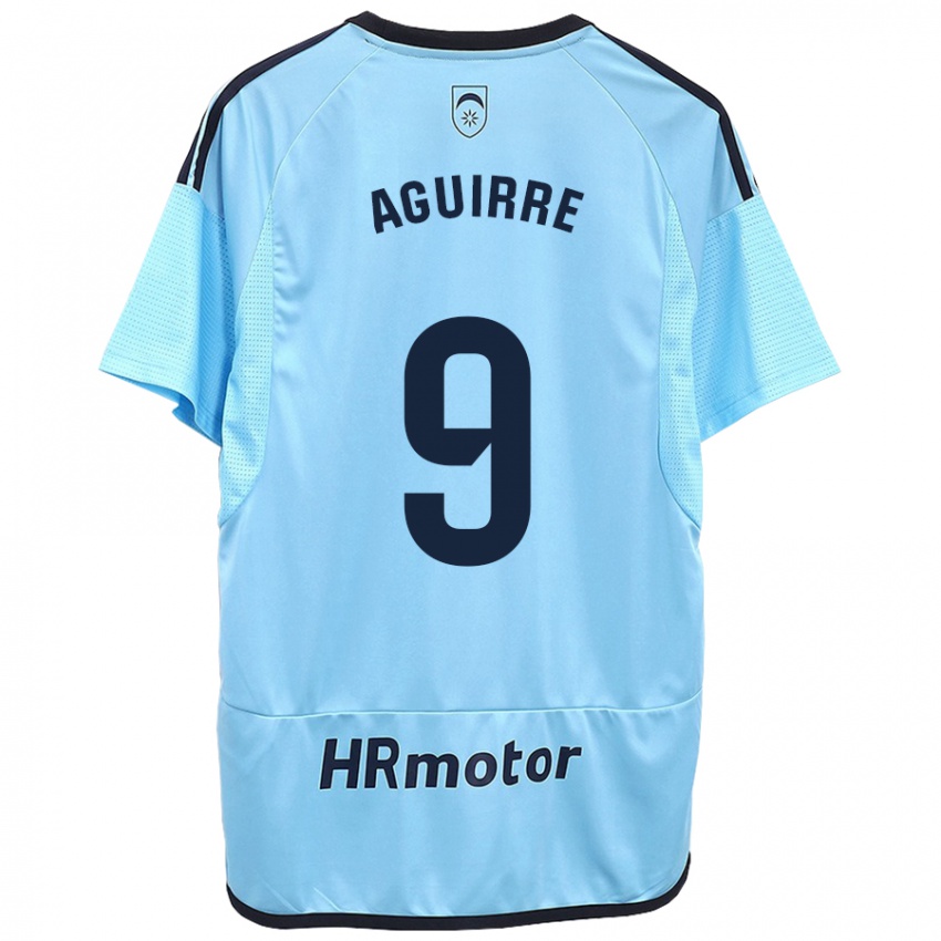 Hombre Camiseta Jorge Aguirre #9 Azul 2ª Equipación 2023/24 La Camisa Chile
