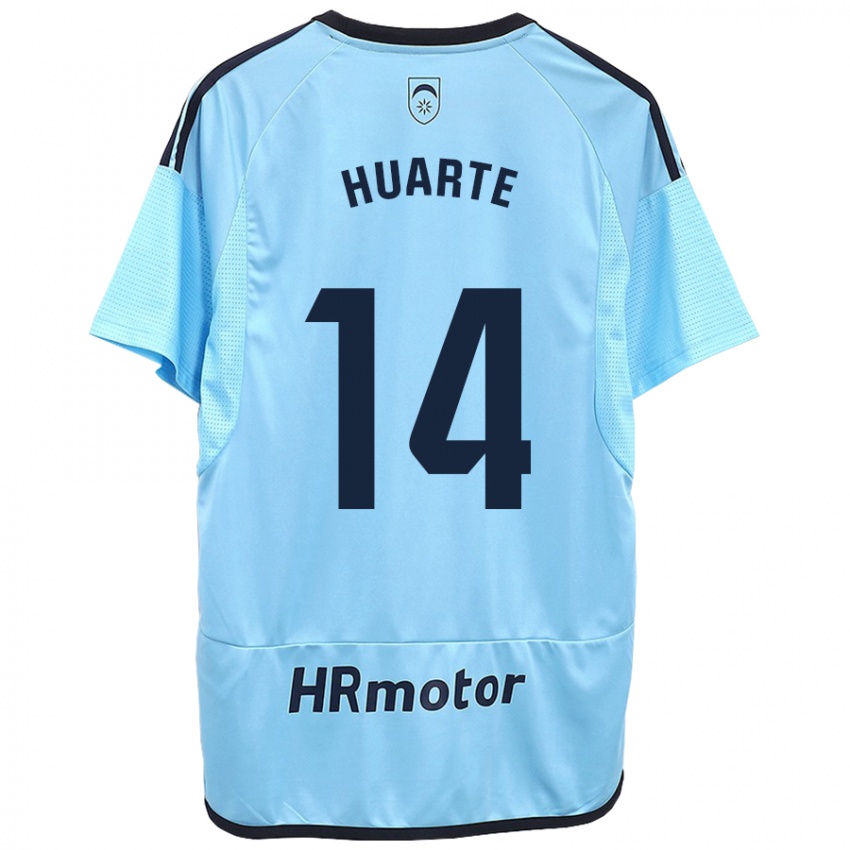 Hombre Camiseta Xabi Huarte #14 Azul 2ª Equipación 2023/24 La Camisa Chile