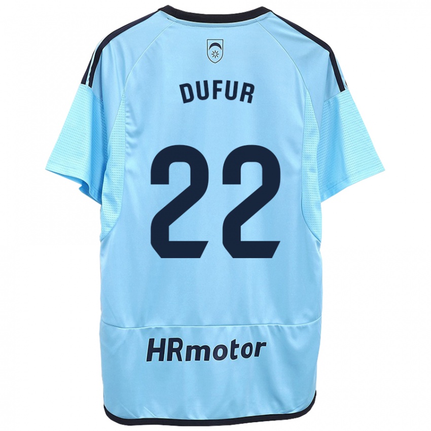 Hombre Camiseta Ander Dufur #22 Azul 2ª Equipación 2023/24 La Camisa Chile