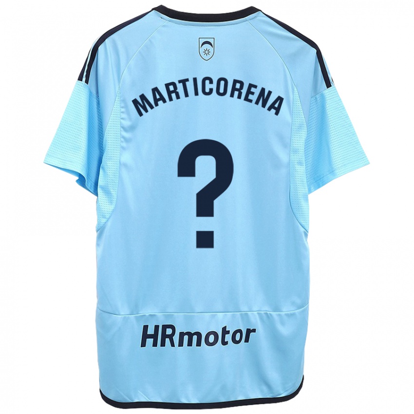 Hombre Camiseta Ander Marticorena #0 Azul 2ª Equipación 2023/24 La Camisa Chile