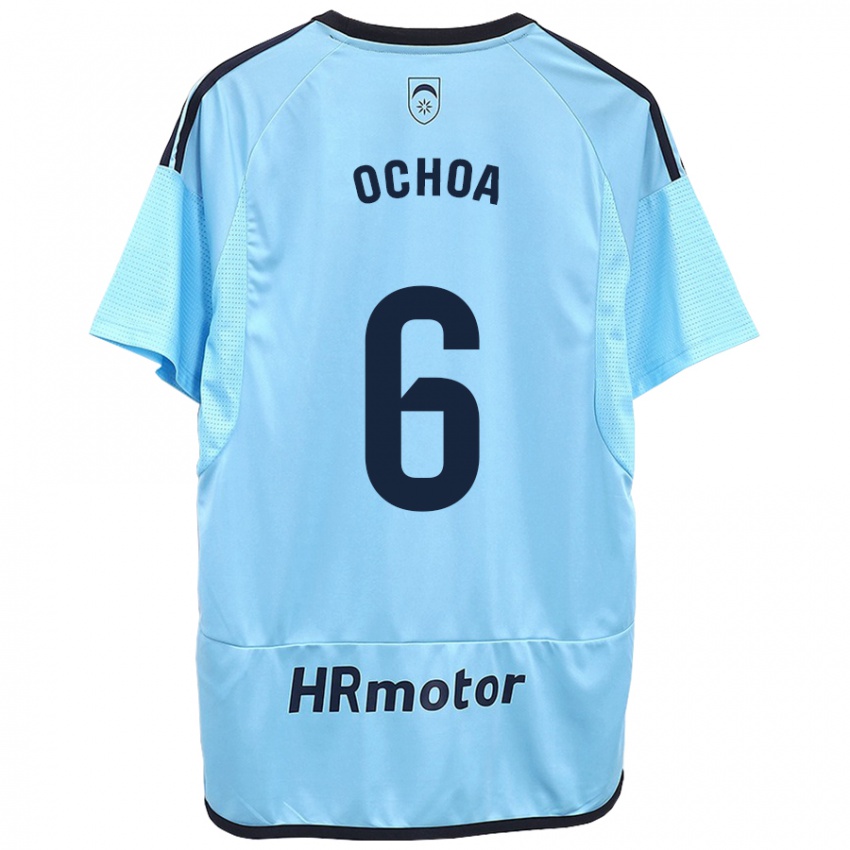 Hombre Camiseta Celia Ochoa Ibañez #6 Azul 2ª Equipación 2023/24 La Camisa Chile