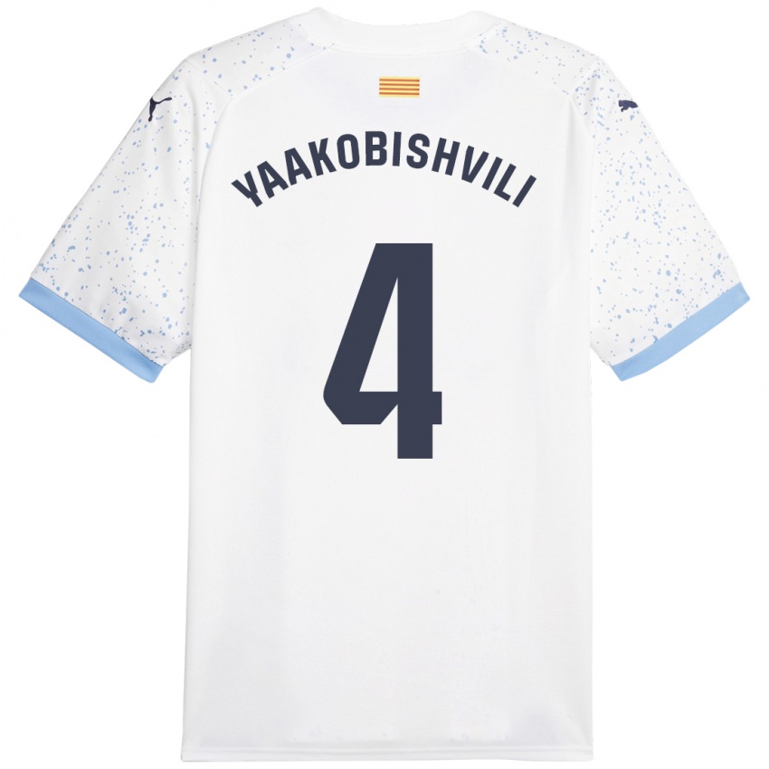 Hombre Camiseta Antal Yaakobishvili #4 Blanco 2ª Equipación 2023/24 La Camisa Chile