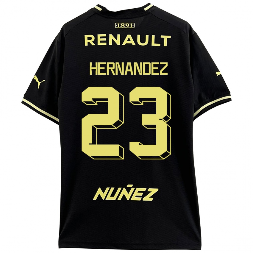 Hombre Camiseta Abel Hernandez #23 Negro 2ª Equipación 2023/24 La Camisa Chile