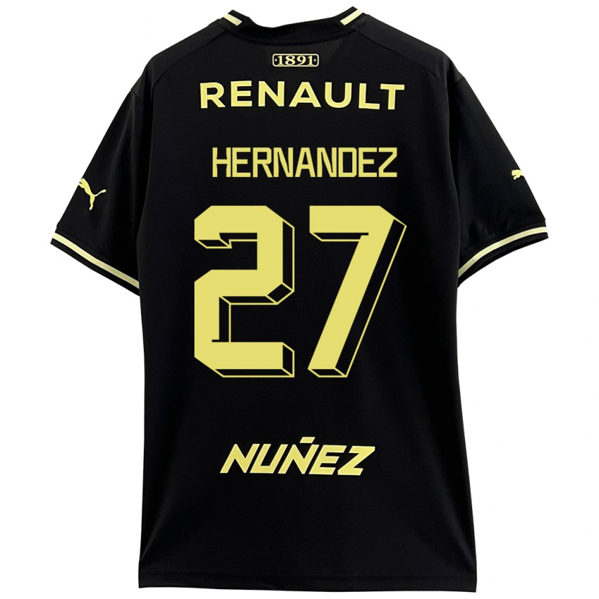 Hombre Camiseta Lucas Hernández #27 Negro 2ª Equipación 2023/24 La Camisa Chile