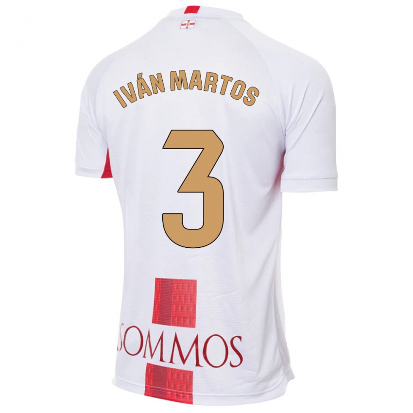 Hombre Camiseta Iván Martos #3 Blanco 2ª Equipación 2023/24 La Camisa Chile