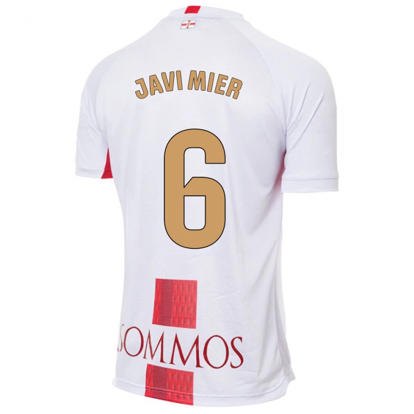 Hombre Camiseta Javi Mier #6 Blanco 2ª Equipación 2023/24 La Camisa Chile