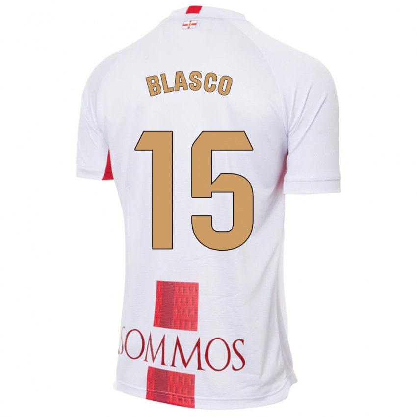 Hombre Camiseta Jeremy Blasco #15 Blanco 2ª Equipación 2023/24 La Camisa Chile