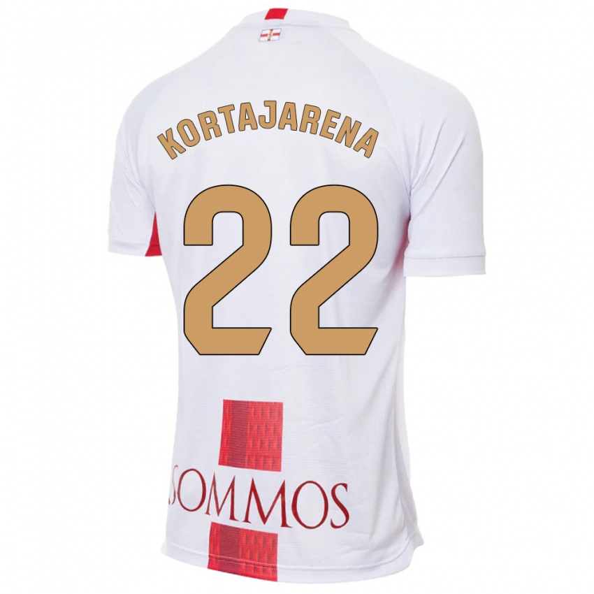Hombre Camiseta Iker Kortajarena #22 Blanco 2ª Equipación 2023/24 La Camisa Chile