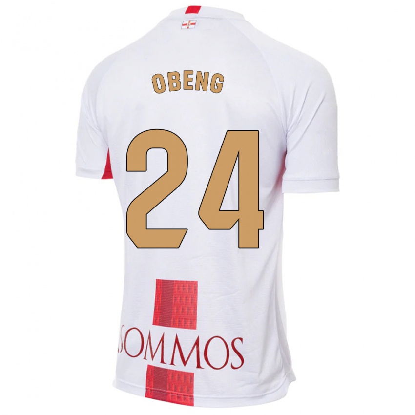 Hombre Camiseta Samuel Obeng #24 Blanco 2ª Equipación 2023/24 La Camisa Chile