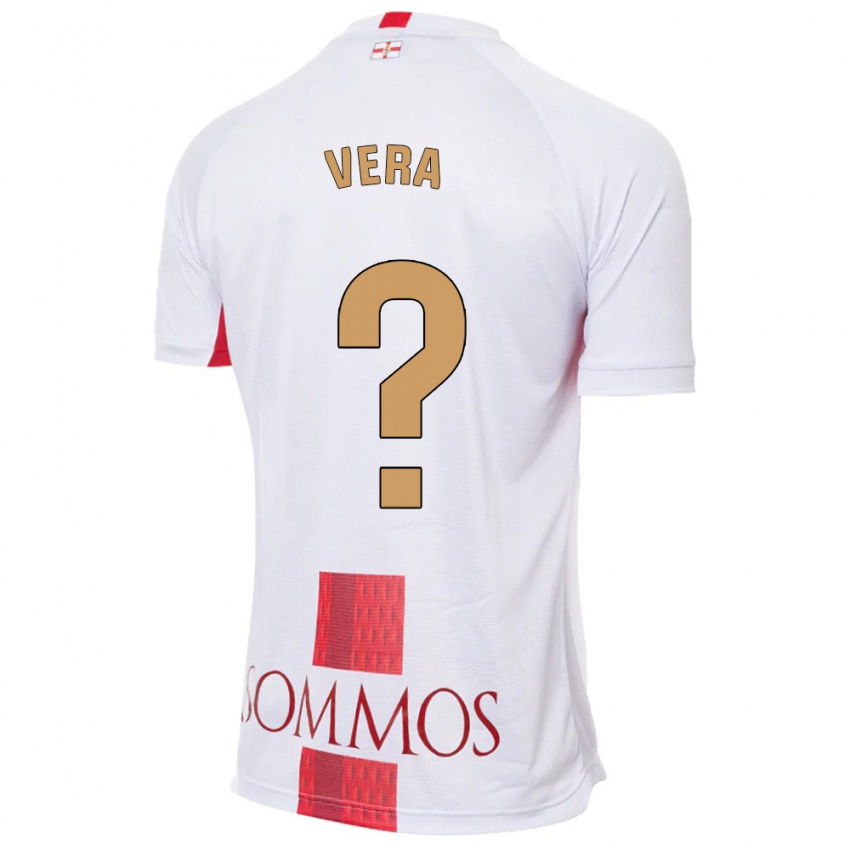 Hombre Camiseta Ángel Vera #0 Blanco 2ª Equipación 2023/24 La Camisa Chile