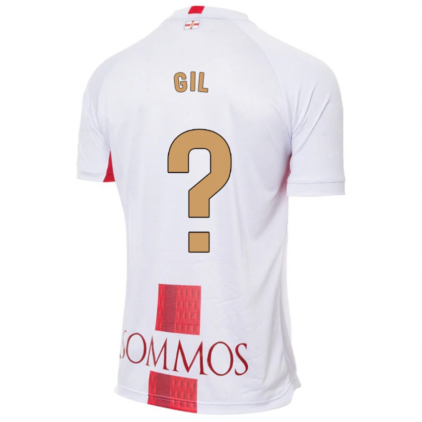 Hombre Camiseta Iker Gil #0 Blanco 2ª Equipación 2023/24 La Camisa Chile