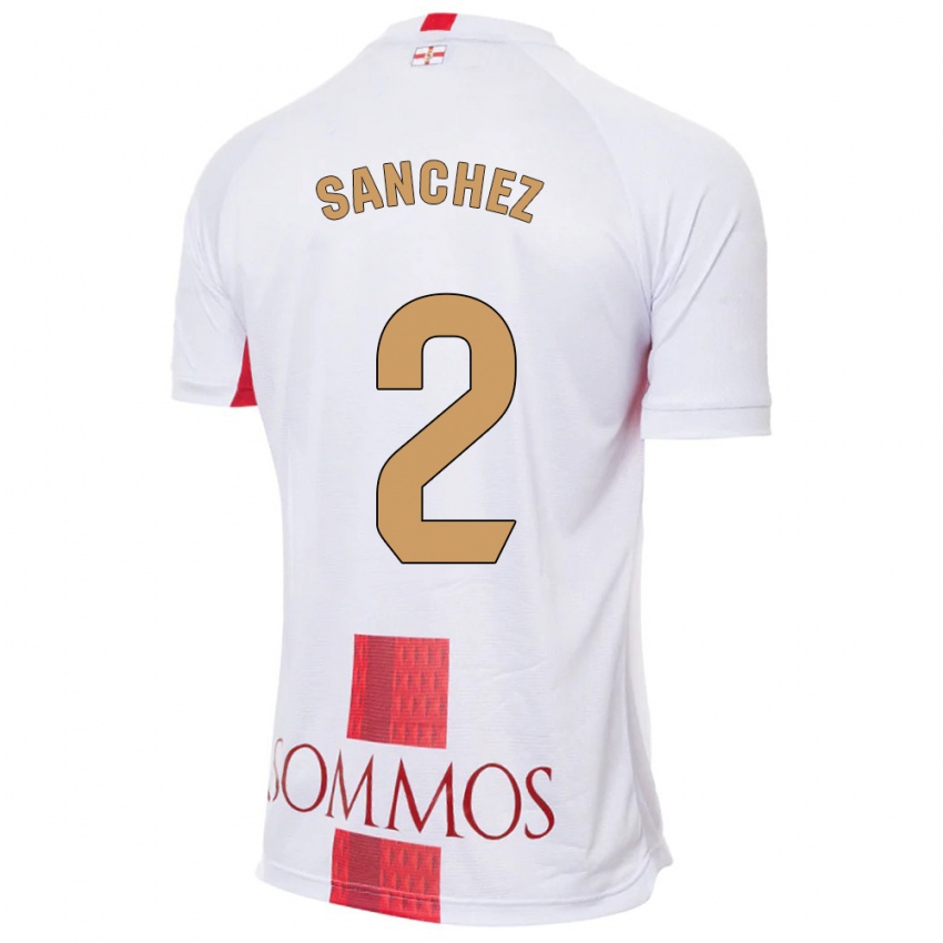 Hombre Camiseta Paz Sánchez #2 Blanco 2ª Equipación 2023/24 La Camisa Chile