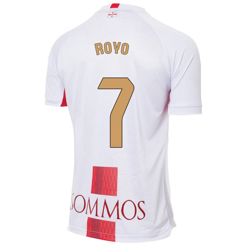 Hombre Camiseta Laura Royo #7 Blanco 2ª Equipación 2023/24 La Camisa Chile