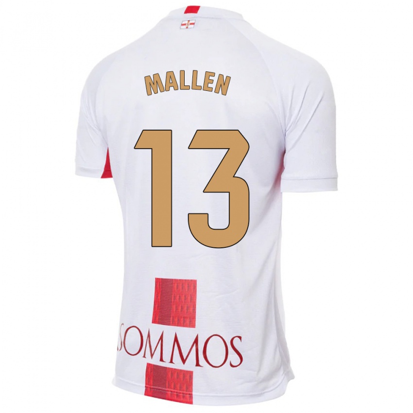 Hombre Camiseta Lucía Mallén #13 Blanco 2ª Equipación 2023/24 La Camisa Chile