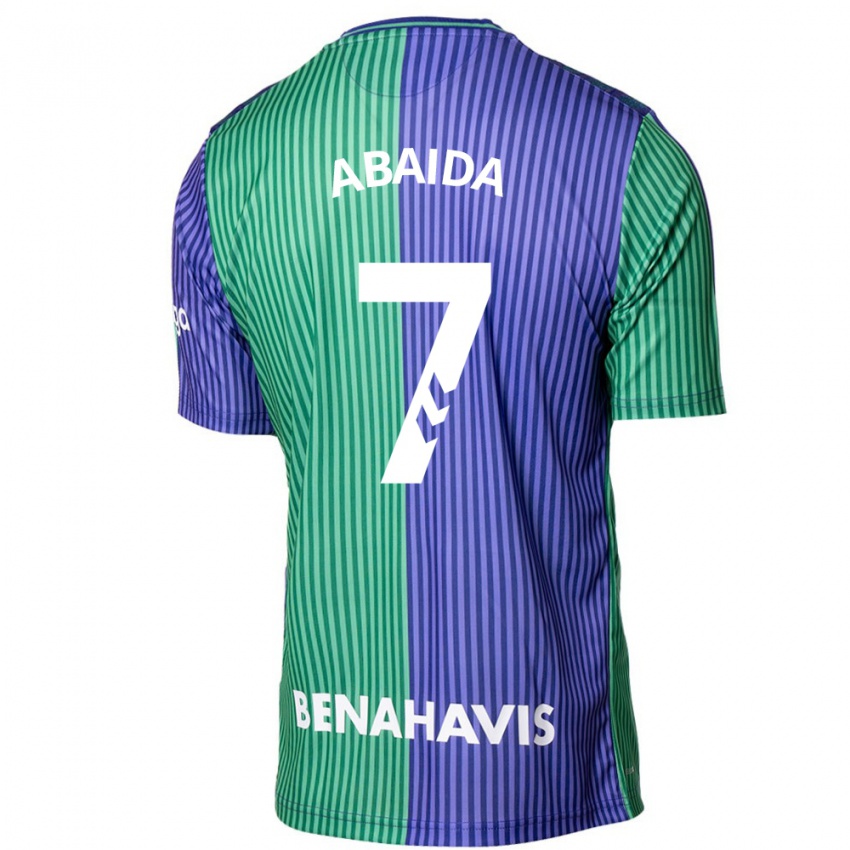 Hombre Camiseta Haitam Abaida #7 Verde Azul 2ª Equipación 2023/24 La Camisa Chile