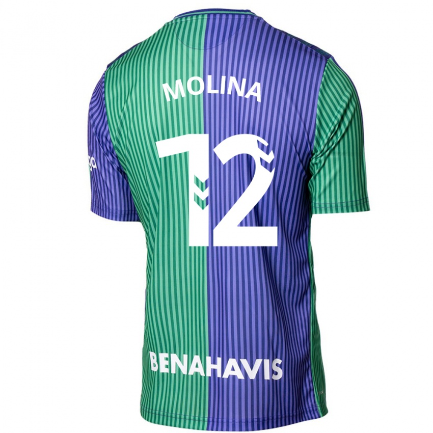 Hombre Camiseta Manu Molina #12 Verde Azul 2ª Equipación 2023/24 La Camisa Chile