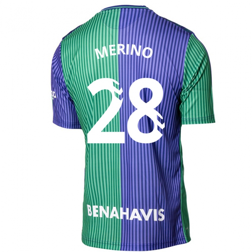 Hombre Camiseta Izan Merino #28 Verde Azul 2ª Equipación 2023/24 La Camisa Chile