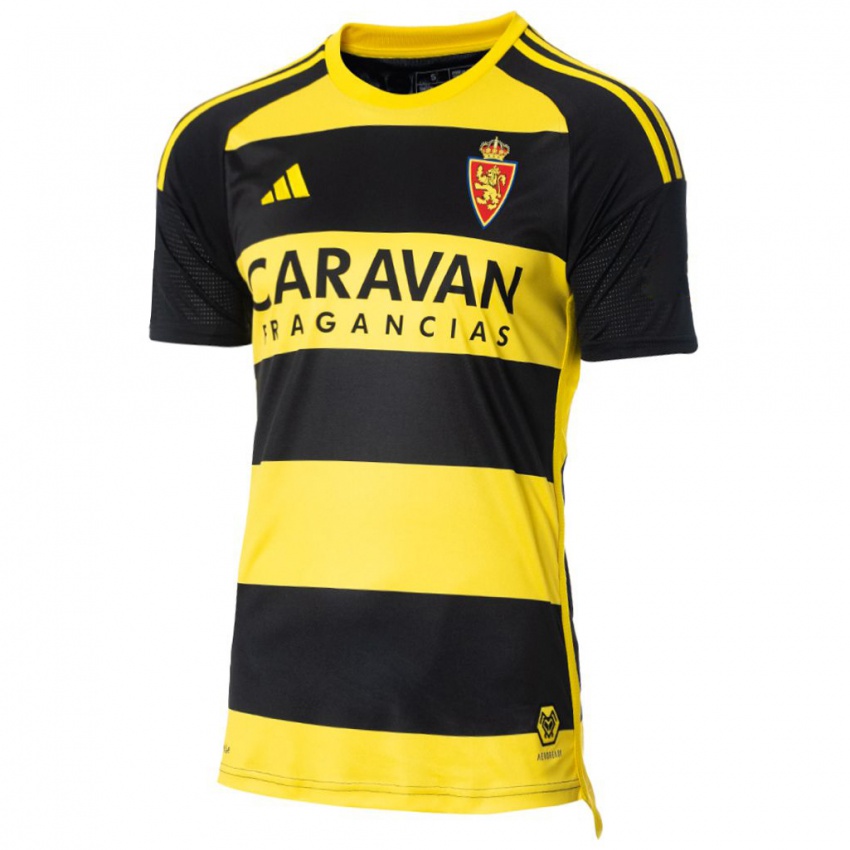 Hombre Camiseta Su Nombre #0 Negro Amarillo 2ª Equipación 2023/24 La Camisa Chile
