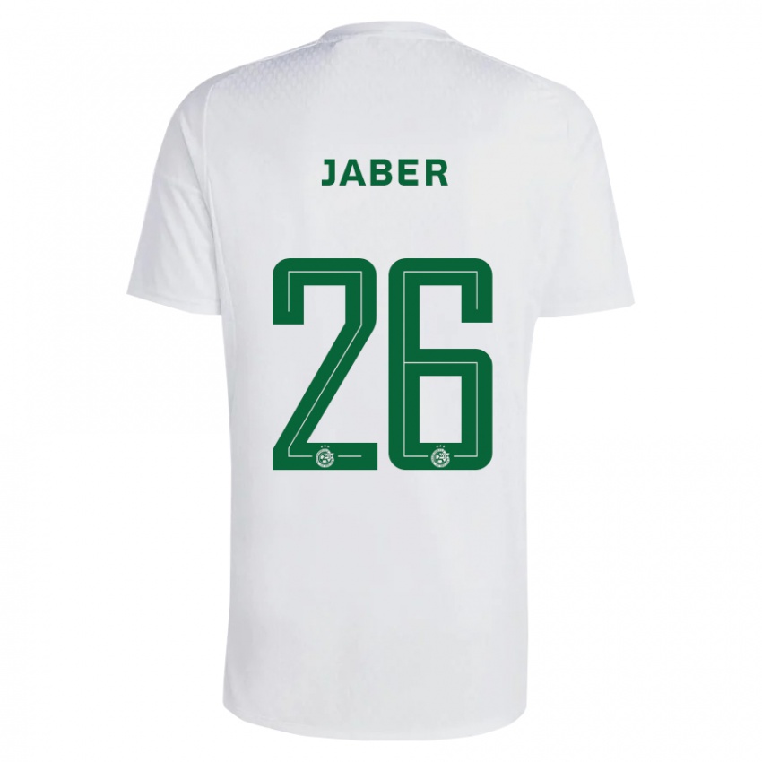 Hombre Camiseta Mahmoud Jaber #26 Verde Azul 2ª Equipación 2023/24 La Camisa Chile