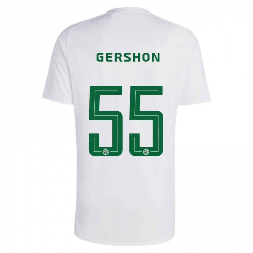 Hombre Camiseta Rami Gershon #55 Verde Azul 2ª Equipación 2023/24 La Camisa Chile