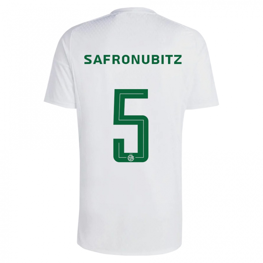Hombre Camiseta Dan Safronubitz #5 Verde Azul 2ª Equipación 2023/24 La Camisa Chile