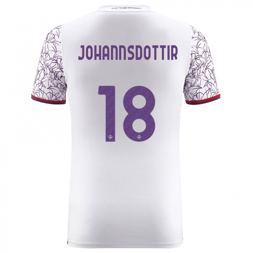 Hombre Camiseta Alexandra Johannsdottir #18 Blanco 2ª Equipación 2023/24 La Camisa Chile