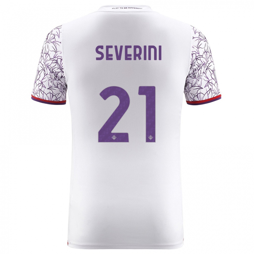 Hombre Camiseta Emma Severini #21 Blanco 2ª Equipación 2023/24 La Camisa Chile