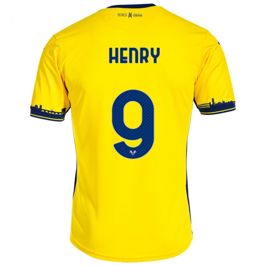 Hombre Camiseta Thomas Henry #9 Amarillo 2ª Equipación 2023/24 La Camisa Chile