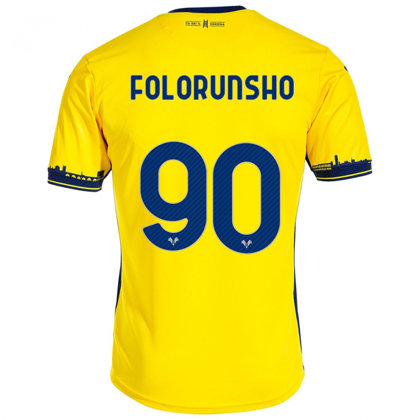 Hombre Camiseta Michael Folorunsho #90 Amarillo 2ª Equipación 2023/24 La Camisa Chile