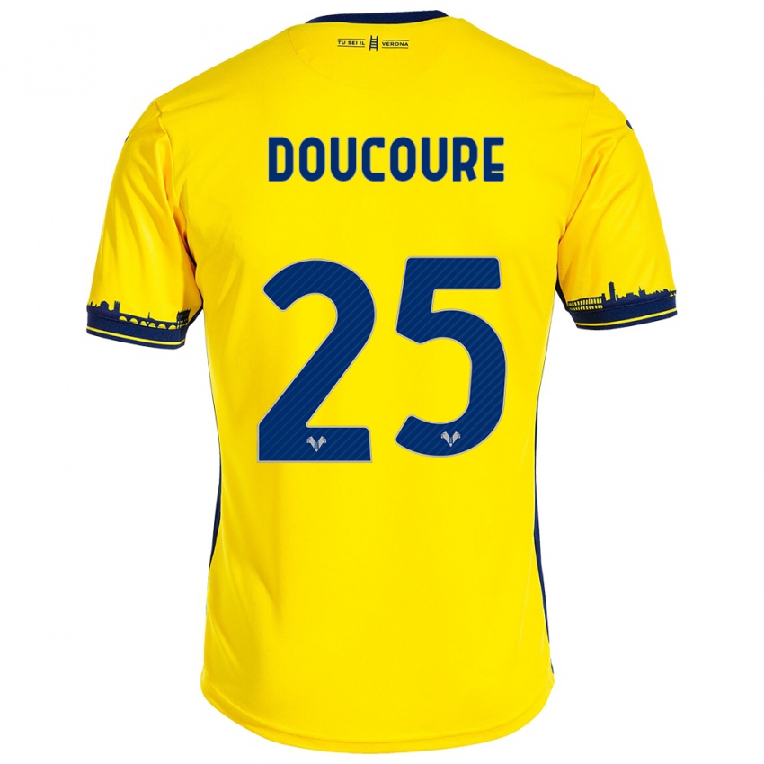 Hombre Camiseta Mamedi Doucouré #25 Amarillo 2ª Equipación 2023/24 La Camisa Chile