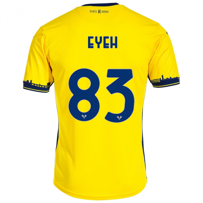 Hombre Camiseta Nicholas Eyeh #83 Amarillo 2ª Equipación 2023/24 La Camisa Chile