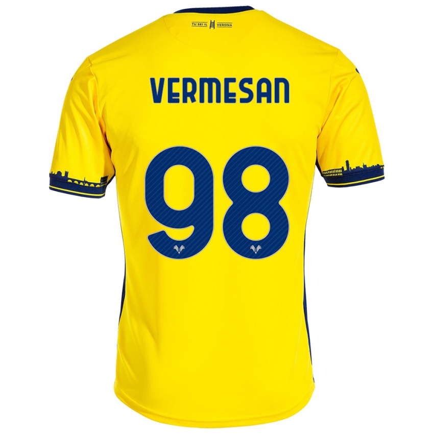 Hombre Camiseta Ioan Vermesan #98 Amarillo 2ª Equipación 2023/24 La Camisa Chile