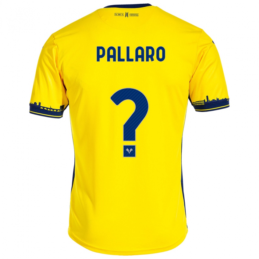 Hombre Camiseta Alessandro Pallaro #0 Amarillo 2ª Equipación 2023/24 La Camisa Chile