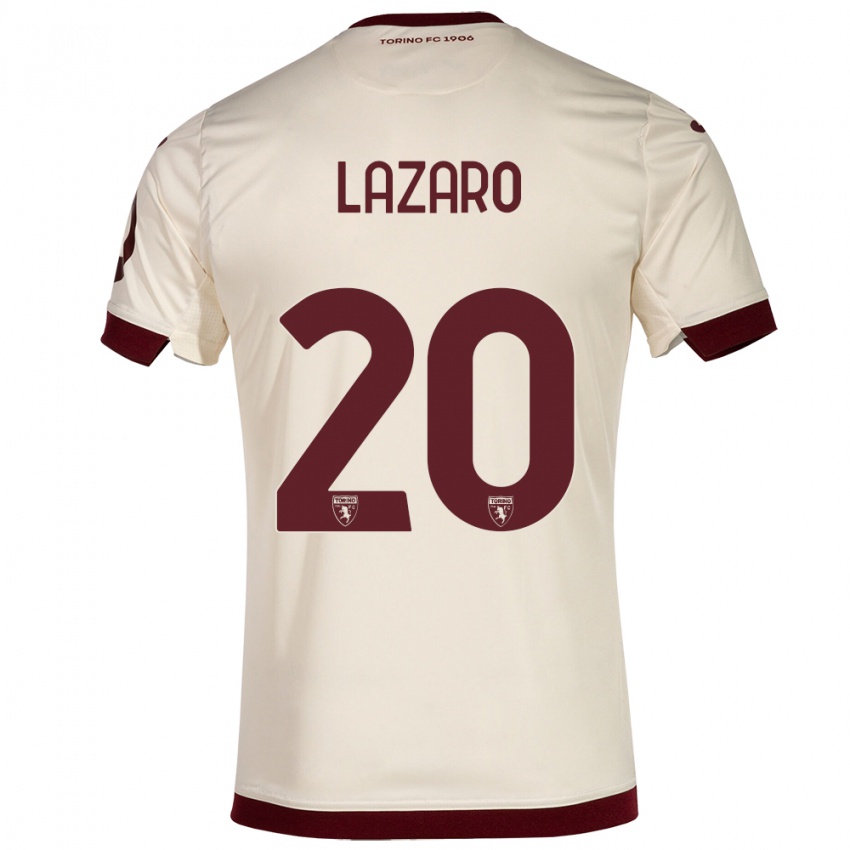 Hombre Camiseta Valentino Lazaro #20 Champán 2ª Equipación 2023/24 La Camisa Chile