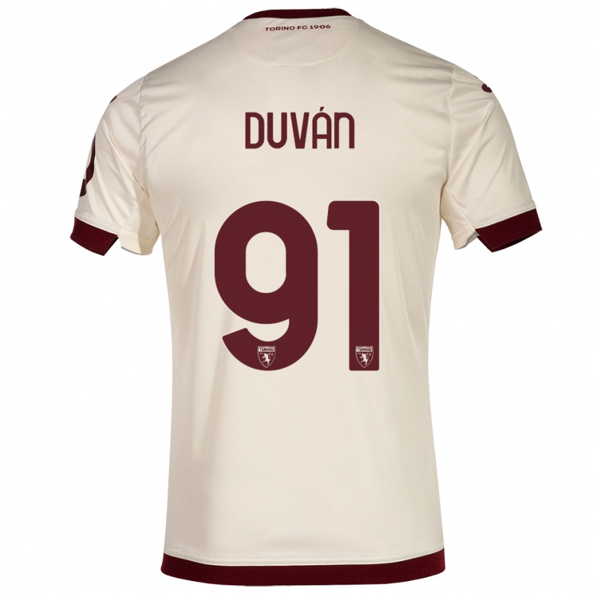 Hombre Camiseta Duvan Zapata #91 Champán 2ª Equipación 2023/24 La Camisa Chile