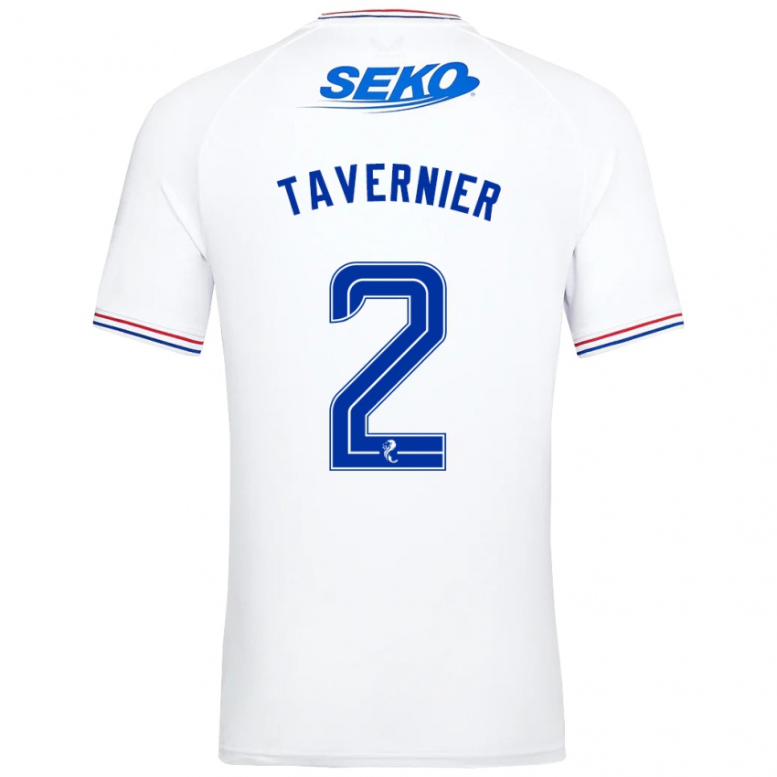 Hombre Camiseta James Tavernier #2 Blanco 2ª Equipación 2023/24 La Camisa Chile