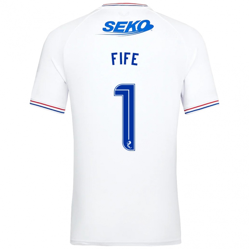 Hombre Camiseta Jenna Fife #1 Blanco 2ª Equipación 2023/24 La Camisa Chile