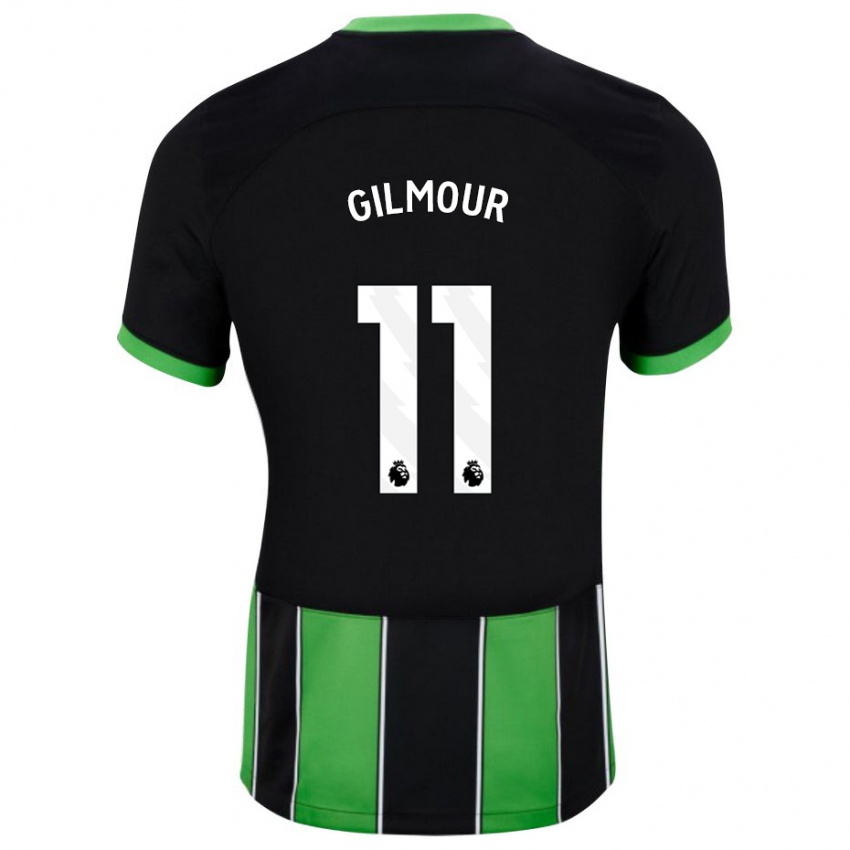 Hombre Camiseta Billy Gilmour #11 Verde Negro 2ª Equipación 2023/24 La Camisa Chile