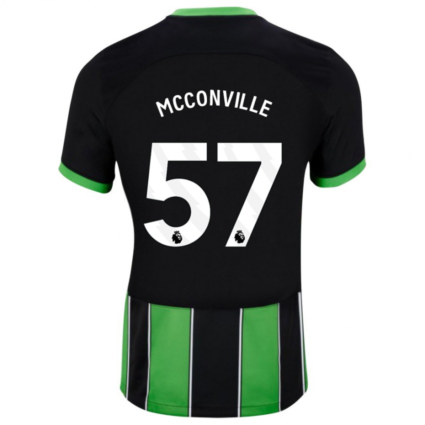 Hombre Camiseta Ruairi Mcconville #57 Verde Negro 2ª Equipación 2023/24 La Camisa Chile