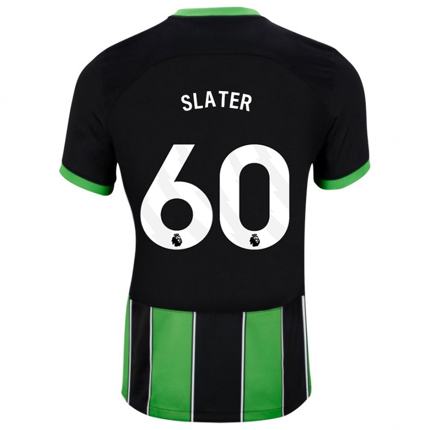 Hombre Camiseta Jacob Slater #60 Verde Negro 2ª Equipación 2023/24 La Camisa Chile