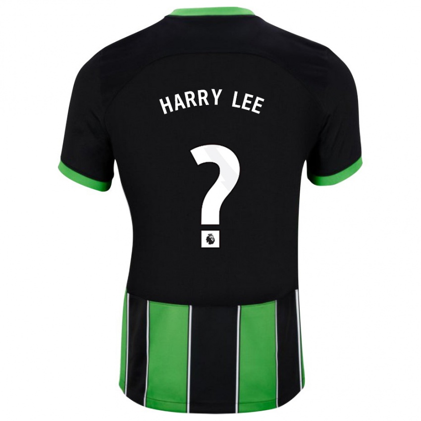 Hombre Camiseta Harry Lee #0 Verde Negro 2ª Equipación 2023/24 La Camisa Chile