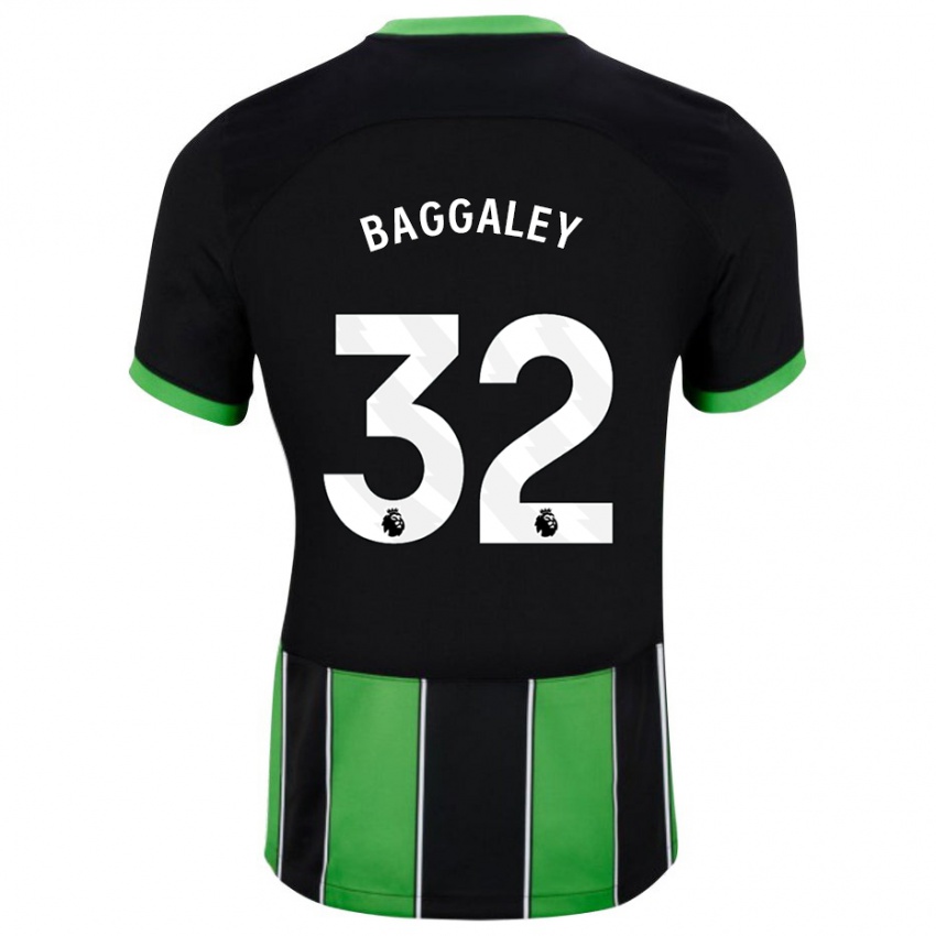 Hombre Camiseta Sophie Baggaley #32 Verde Negro 2ª Equipación 2023/24 La Camisa Chile
