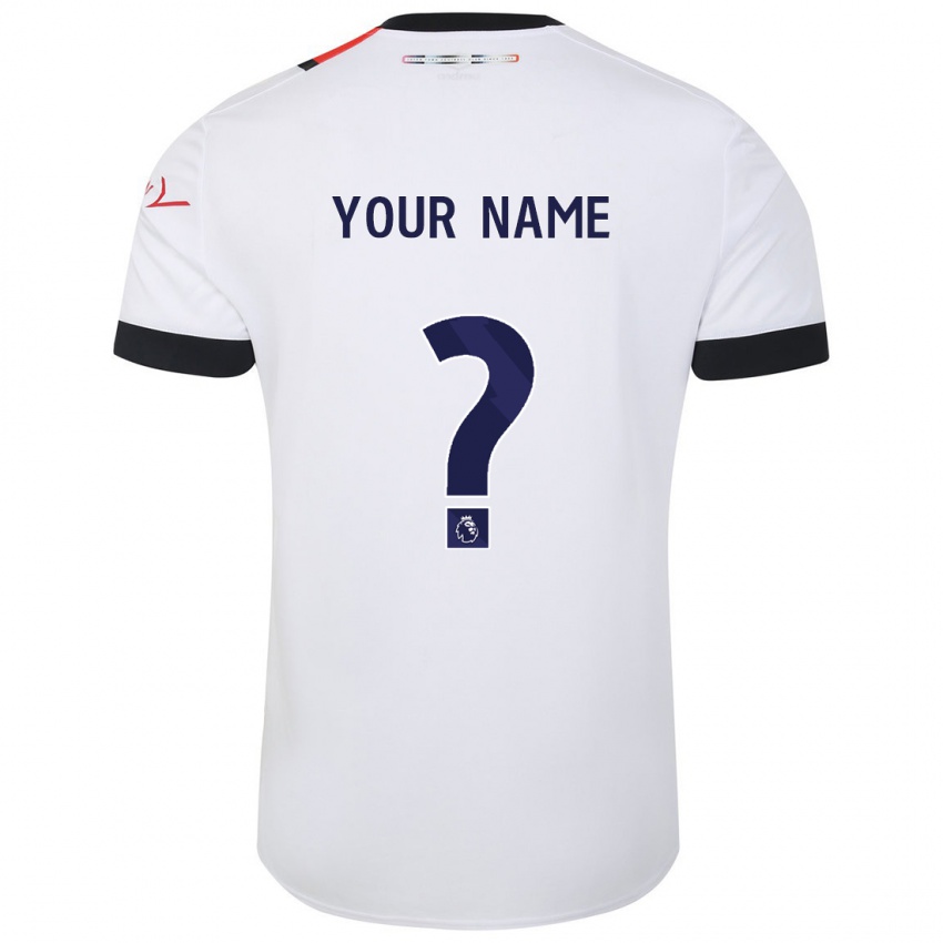 Hombre Camiseta Su Nombre #0 Blanco 2ª Equipación 2023/24 La Camisa Chile