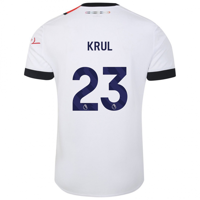 Hombre Camiseta Tim Krul #23 Blanco 2ª Equipación 2023/24 La Camisa Chile