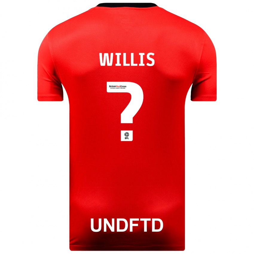 Hombre Camiseta Zach Willis #0 Rojo 2ª Equipación 2023/24 La Camisa Chile