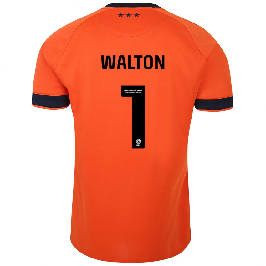 Hombre Camiseta Christian Walton #1 Naranja 2ª Equipación 2023/24 La Camisa Chile